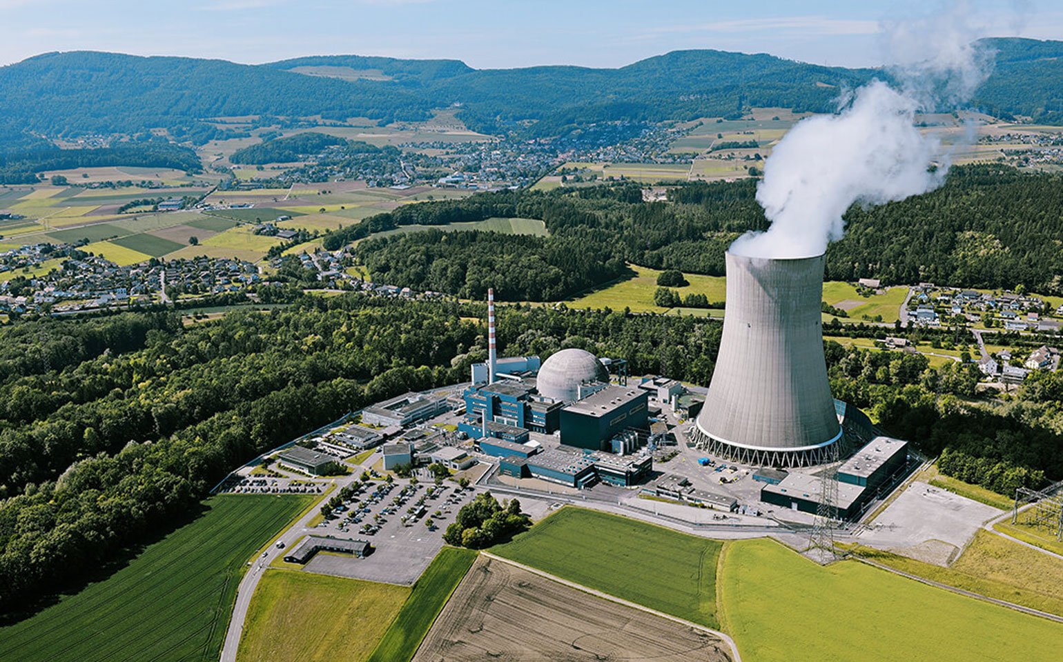 Landschaft Kernkraftwerk Gösgen