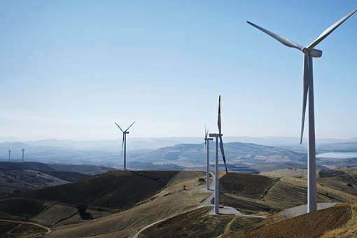  Le parc éolien d'Ennese en Sicile, Italie