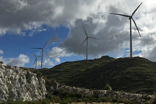 Windpark Cattolica Eraclea auf Sizilien, Italien