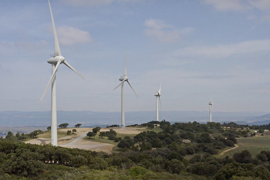 Cers wind farm near Carcassonne in France 