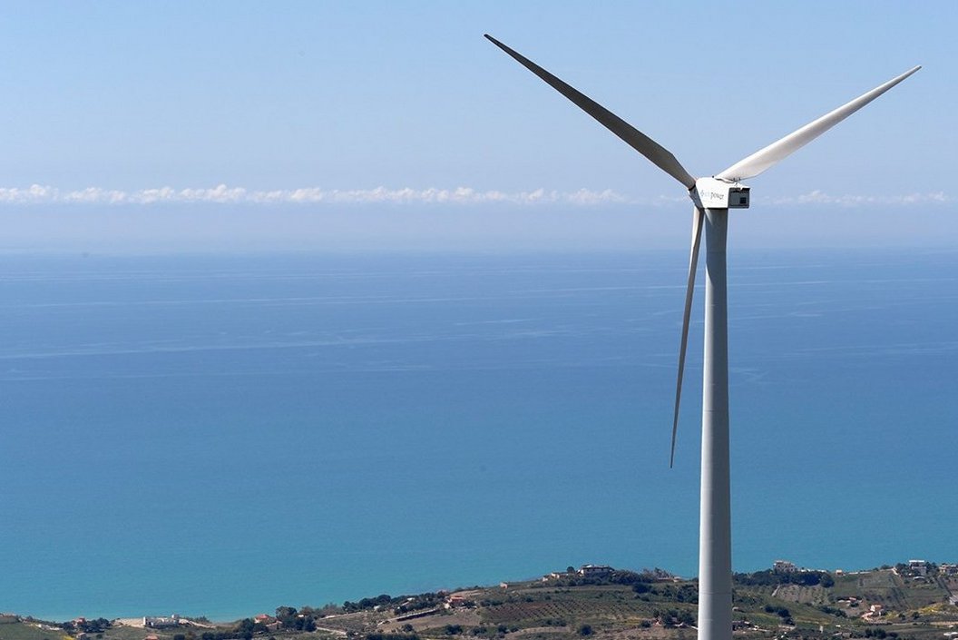 Monte Mele windfarm in Sicily