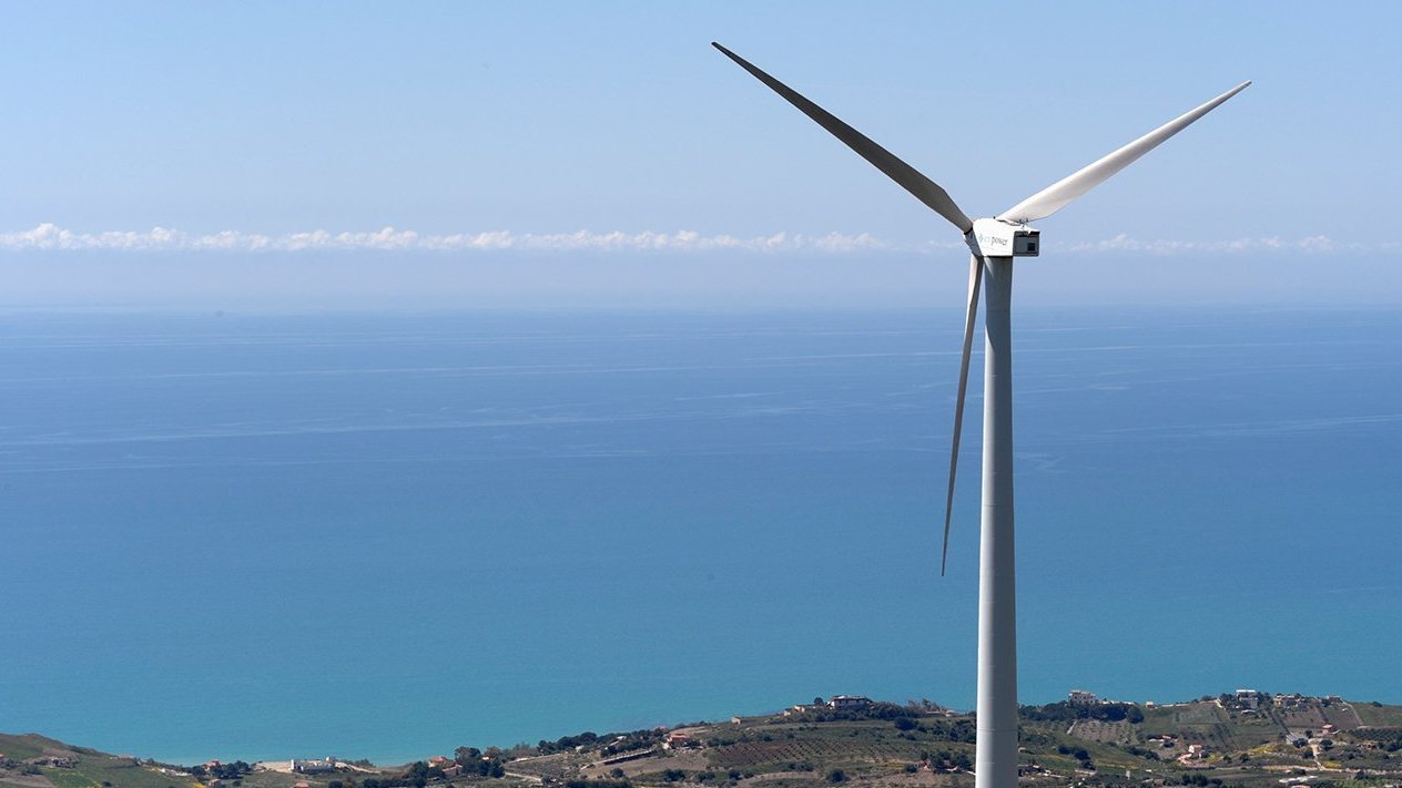 Monte Mele windfarm in Sicily