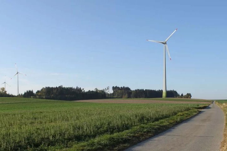 Landscape Tous Vents Wind farm project from sortie Ursins