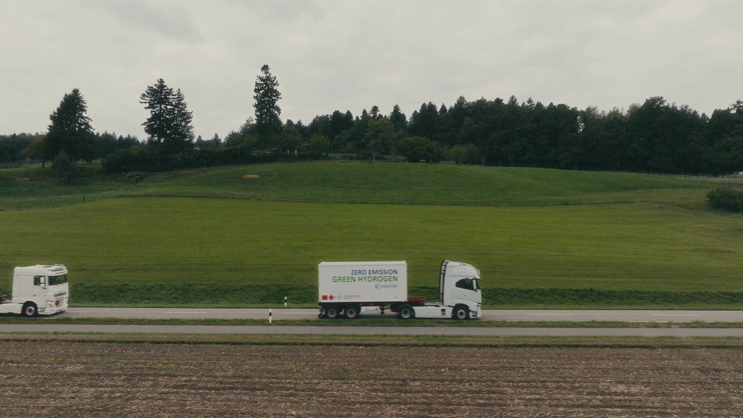 Hydrospider Trucks driving on a road